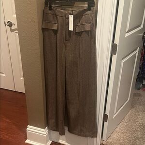 Commense Brown Flare Pants